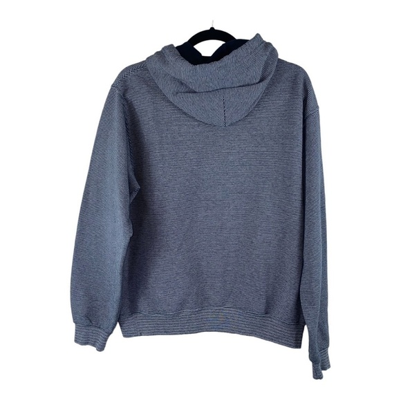 Vail Colorado Navy/Gray pin striped Hoodie Sweatshirt Sz M - Picture 10 of 10
